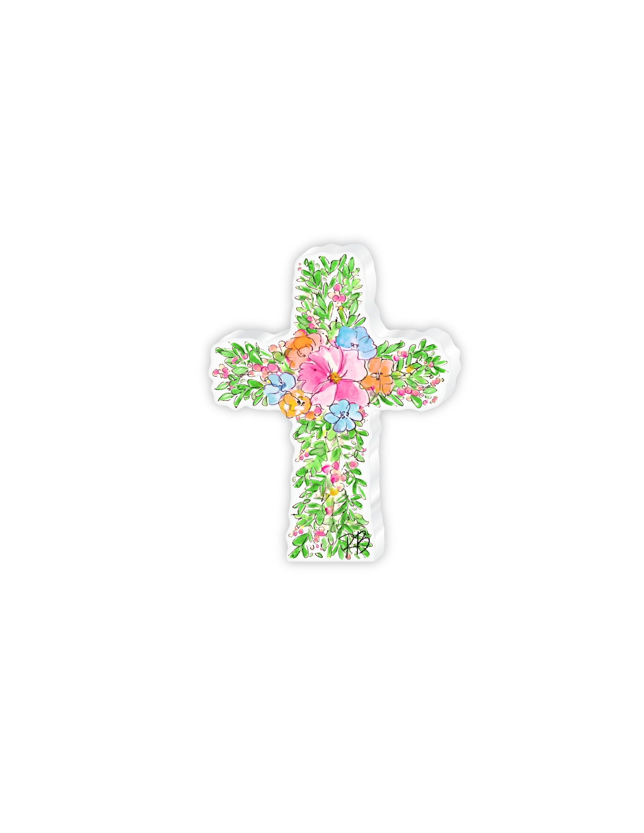 Small Acrylic Art-Handpainted Friendship Spring Floral