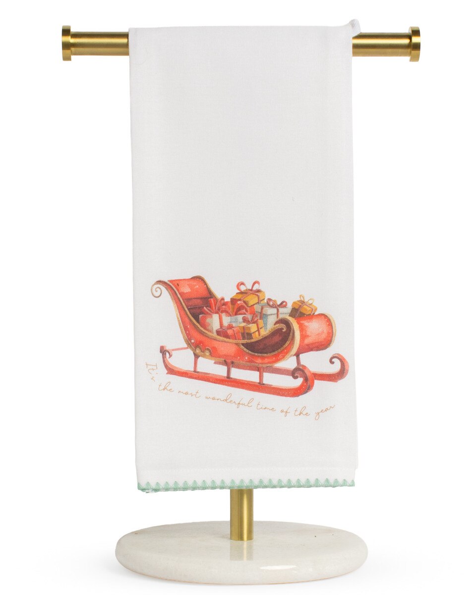 Christmas Sleigh Hand Towel