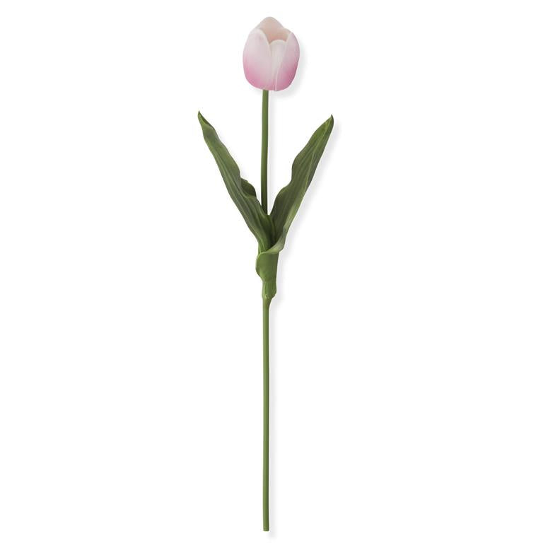 18.5 Inch Light Pink Real Touch Tulip Stem