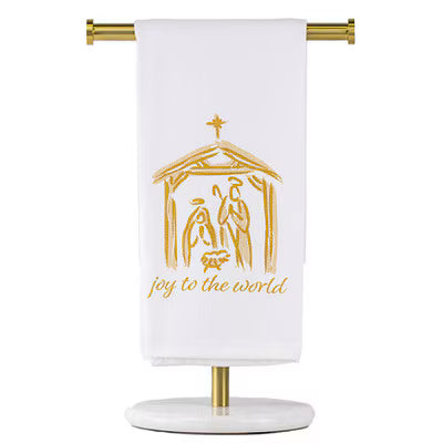 Joy To The World Nativity Hand Towel