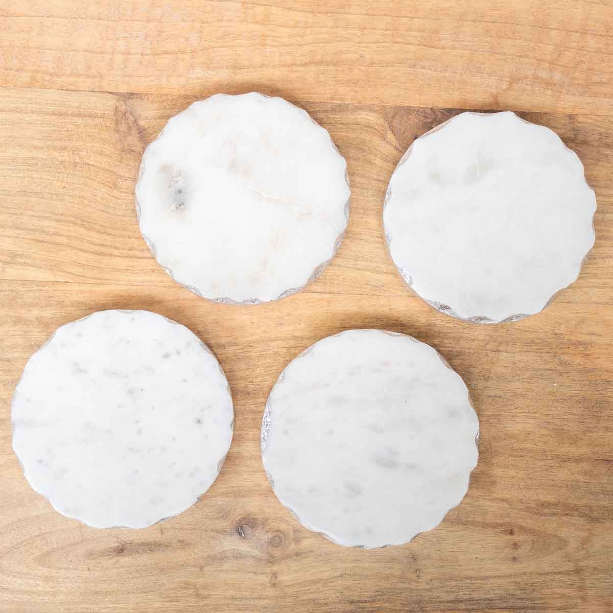 Ferrara Round Marble Coasters (set of 4)