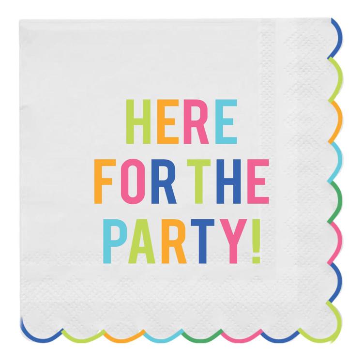 Here for the Party Cocktail Napkin