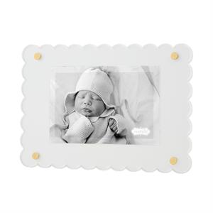 Scalloped Acrylic Frame White