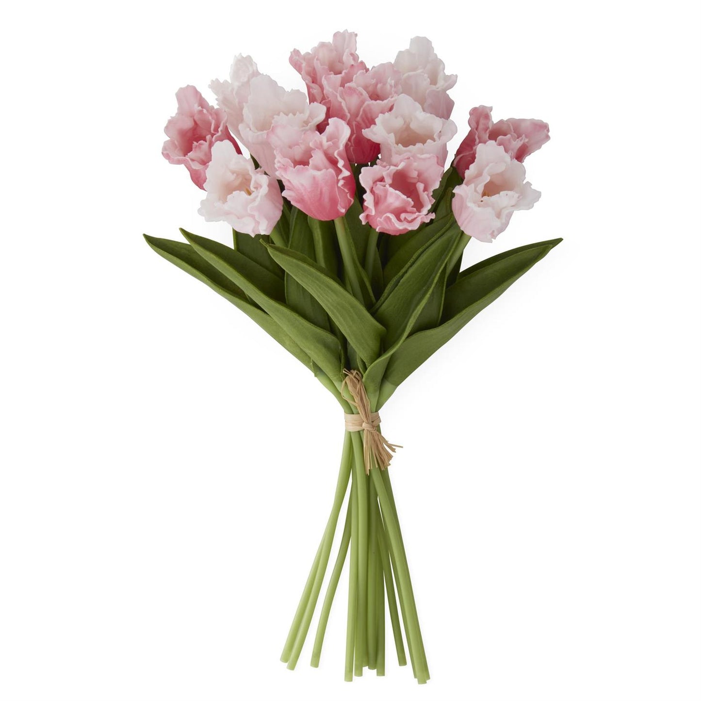 13 Inch Pink/Rose Real Touch Parrot Tulip Bundle