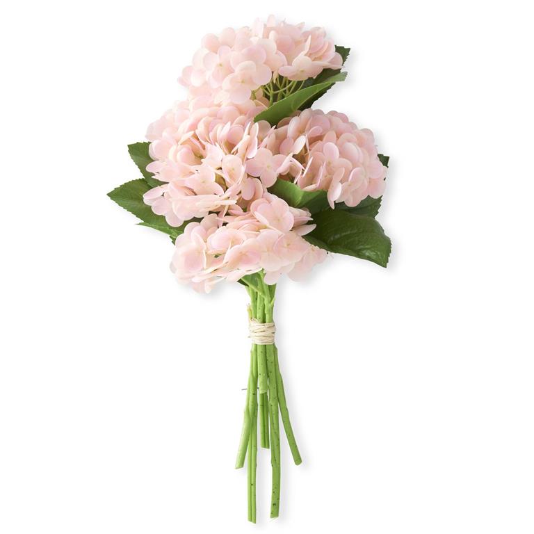 13 Inch Light Peach Real Touch Hydrangea Bundle (6 Stems)