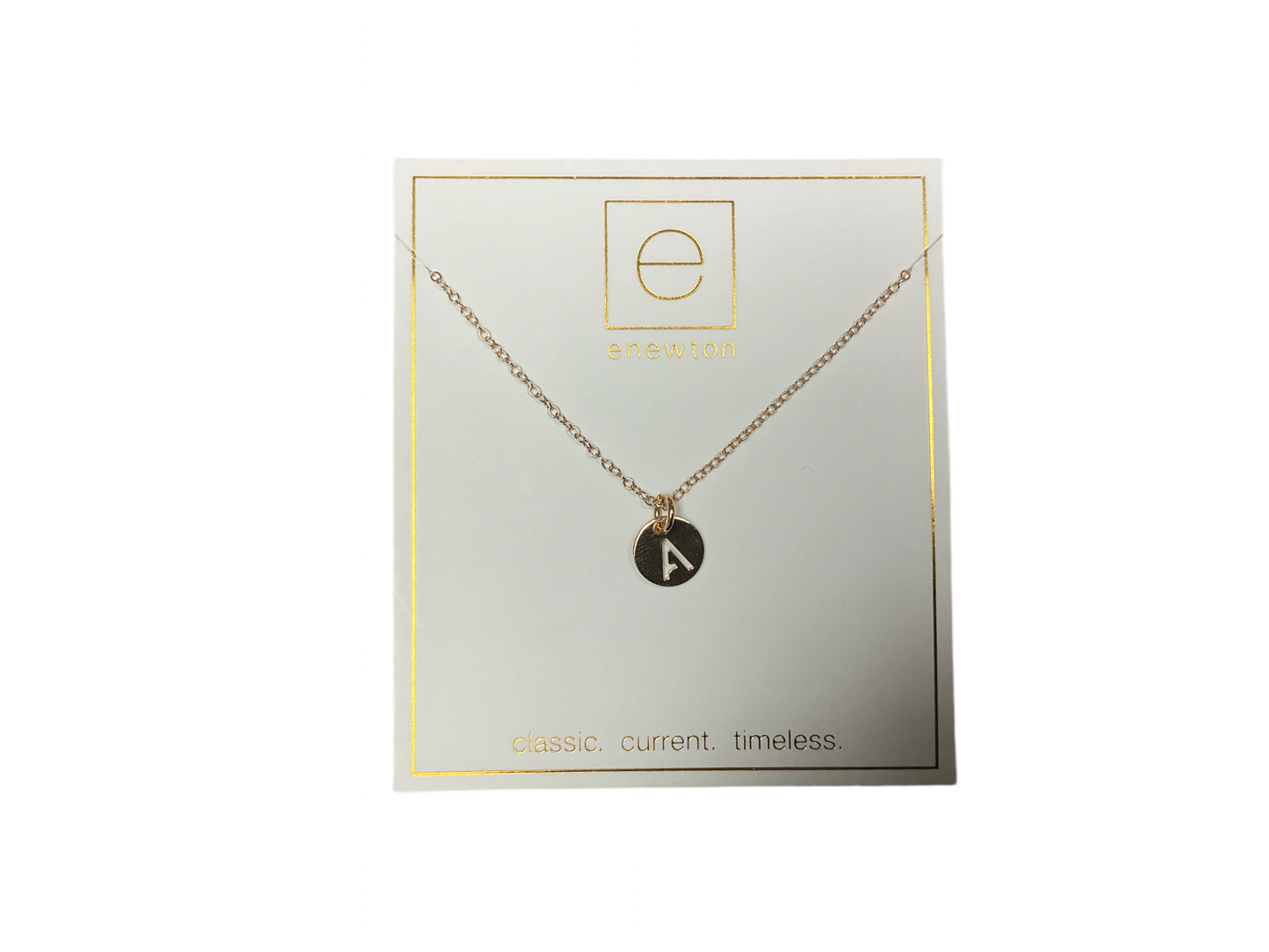 "16" Gold Necklace Respect Small Disc - A