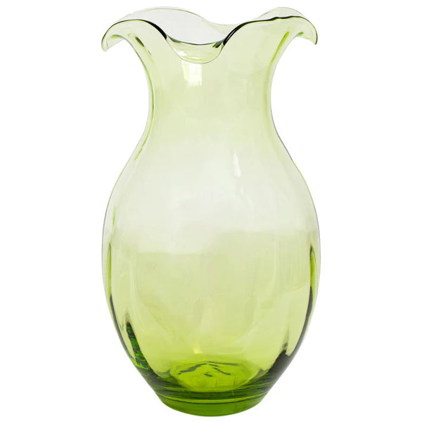 Hibiscus Glass Vertical Fluted Large Vase
