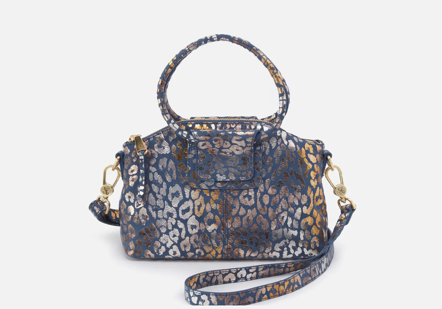 Sheila Top Zip Crossbody- Mirror Cheetah