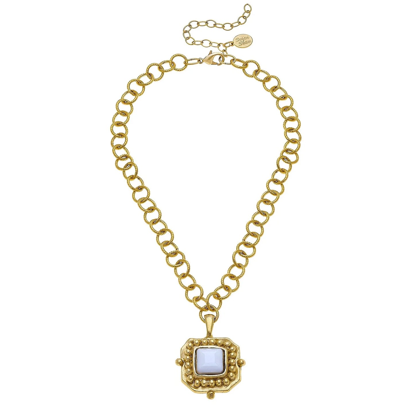 London Necklace - White Crystal
