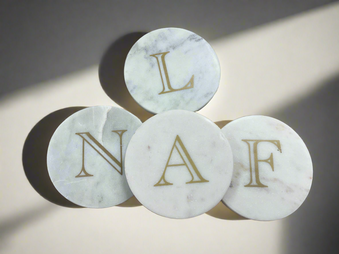 Initial Marble Coasters