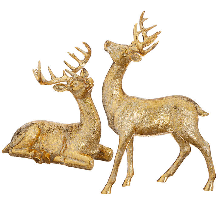 13.5" Gold Deer-Set of 2