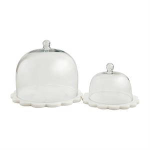 Small Scallop & Marble Cloche