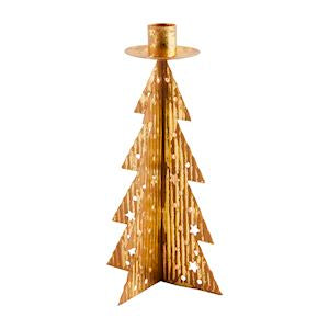 MEDIUM GOLD TIN TAPER HOLDER