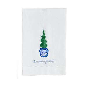 Guest Boxwood Embroid Towel