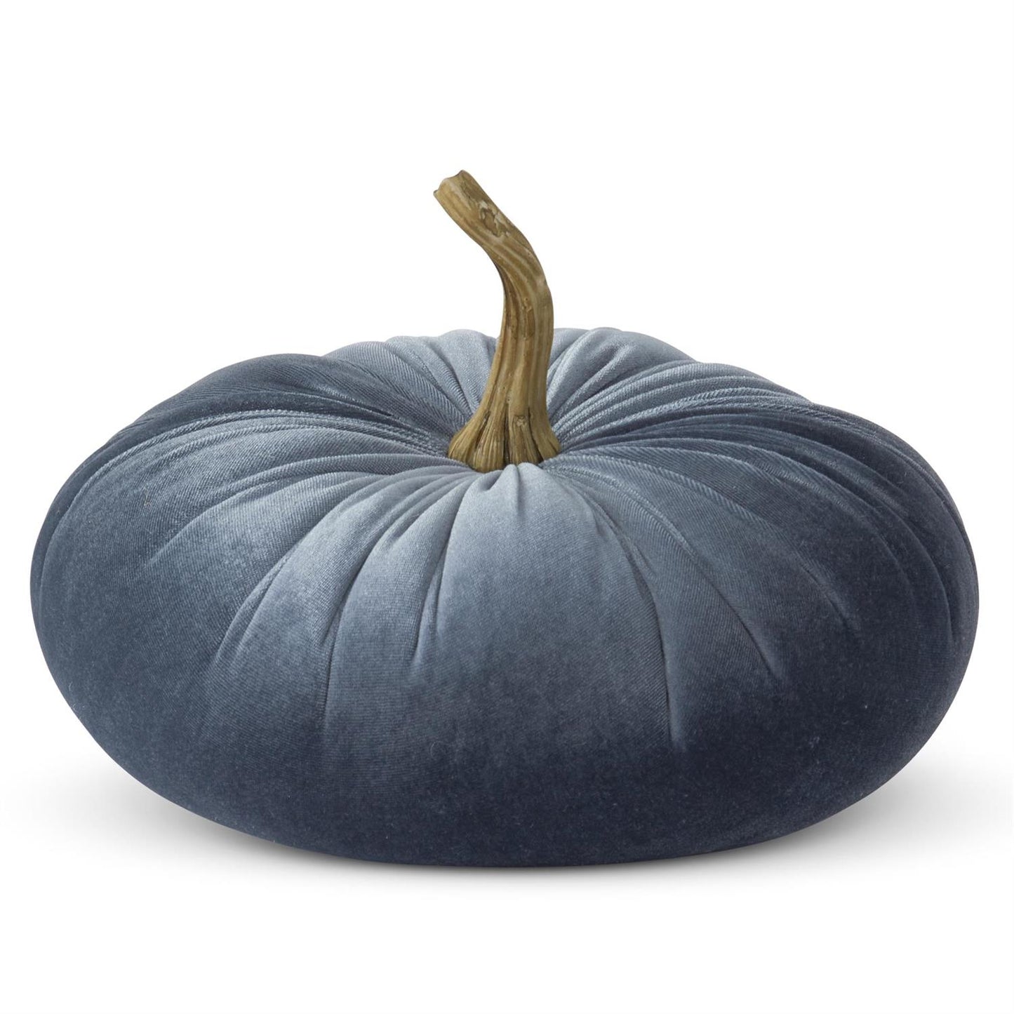 7.25 Inch Blue Velvet Pumpkin