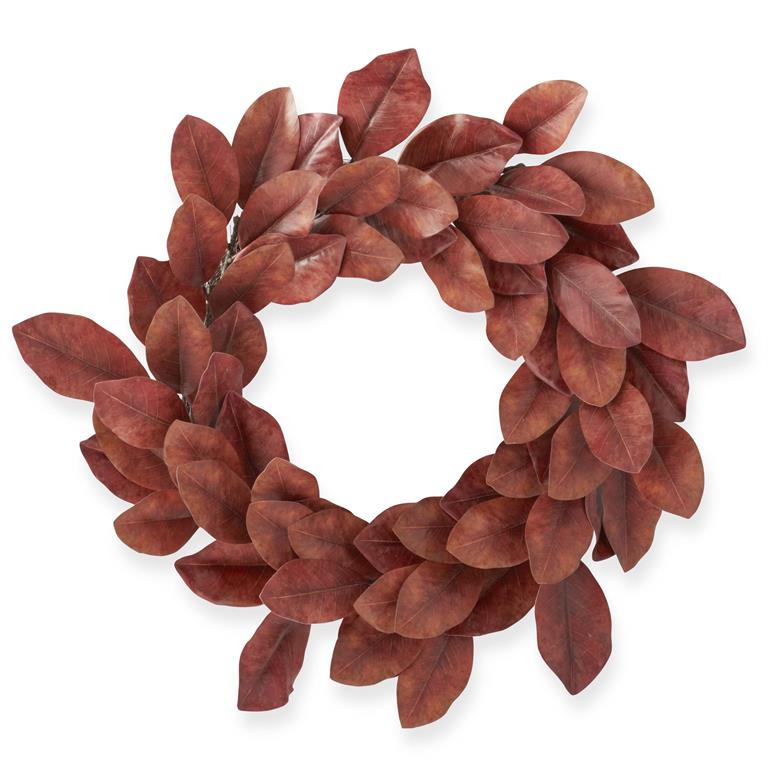 30 Inch Orange Magnolia Wreath