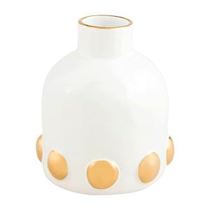 Small Gold Bead Ceramic Vase