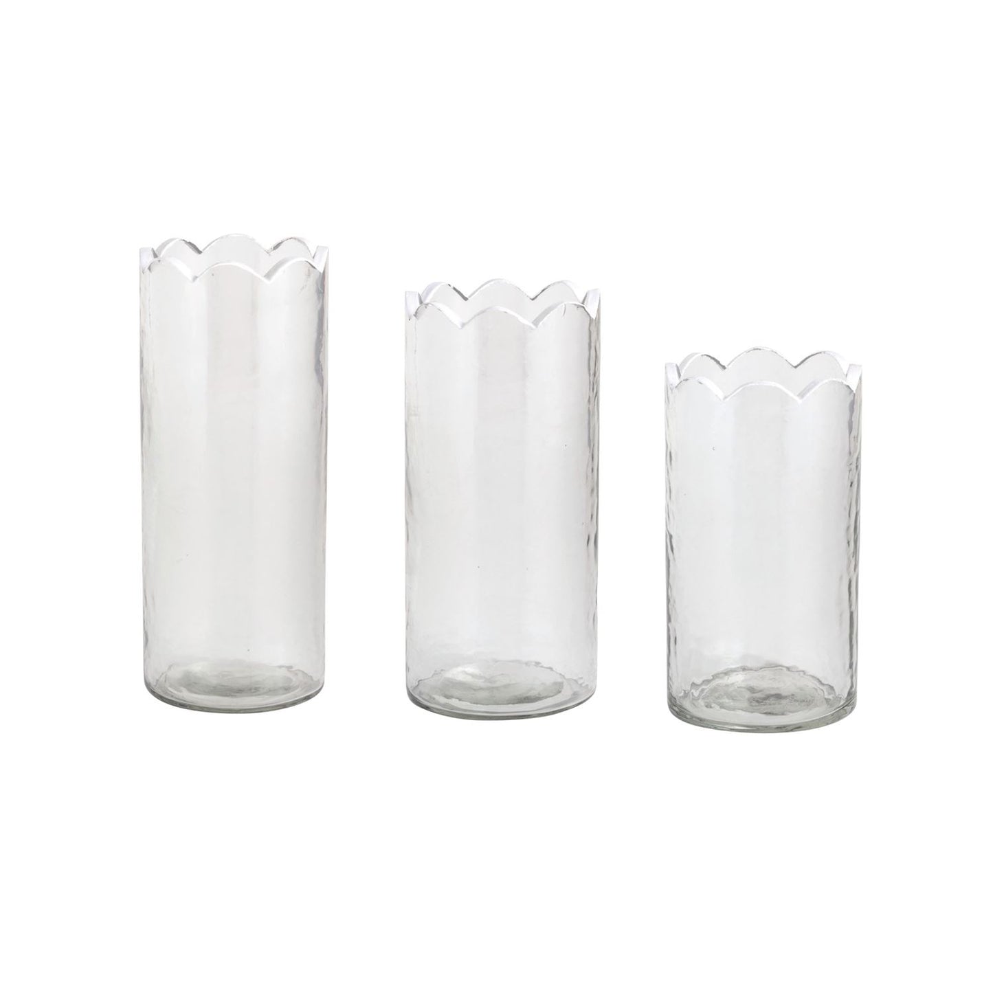 Scalloped Glass Bud Vase