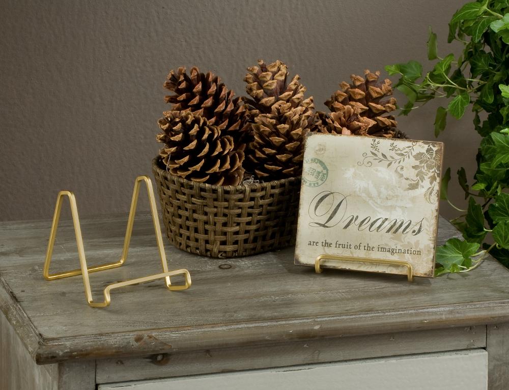 3" Gold Metal Square Wire Stand