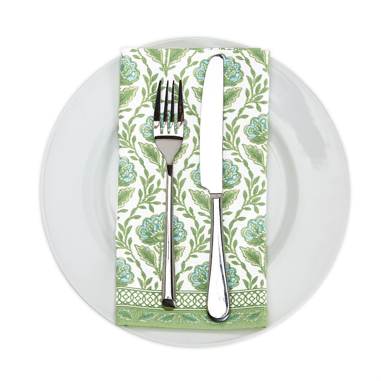 Floral Pattern Napkins - Set/4