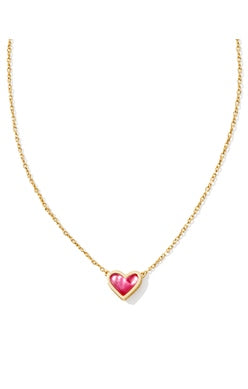Framed Ari Heart Short Gold Azalea Illusion Necklace