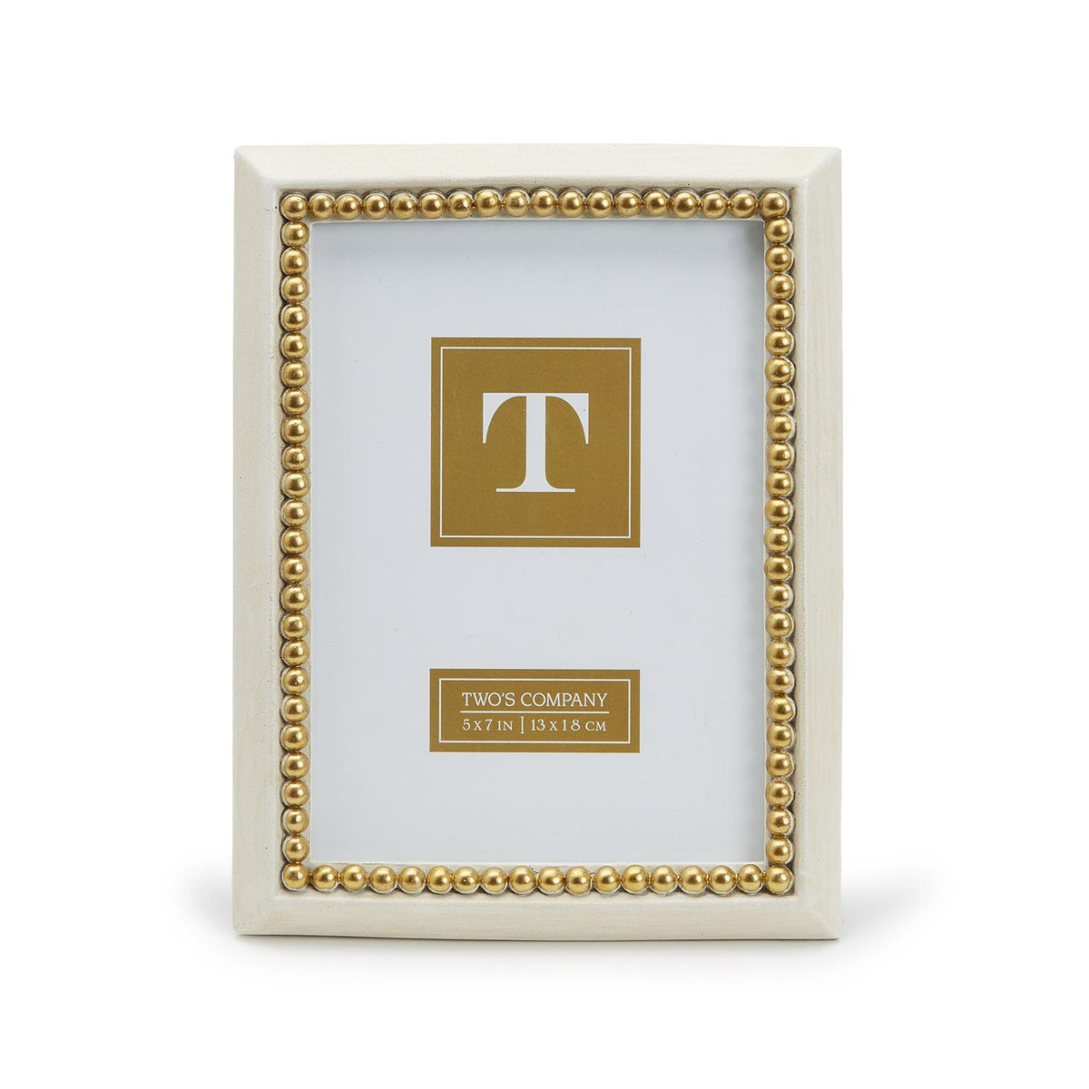 Gold Beads 5" x 7" Photo Frame