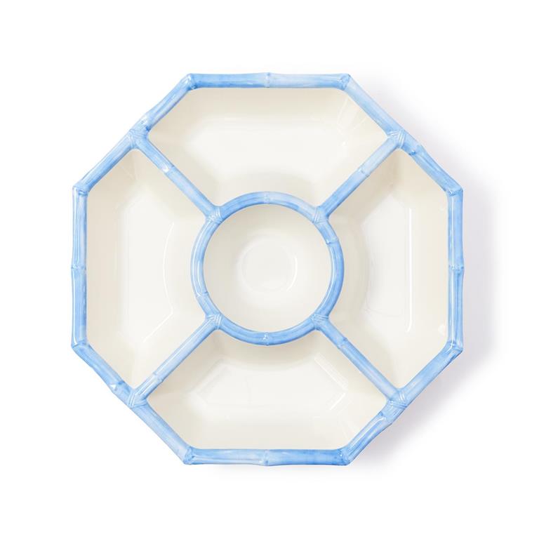 French Blue Bamboo Touch Chip & Dip