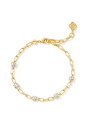 LEXI CHAIN BRACELET GOLD WHITE CRYSTAL