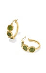Maura Hoop Earring-Gold Sage Serpentine