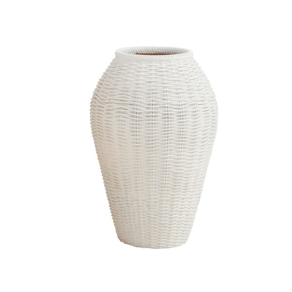 Small Resin Basket Weave Vase