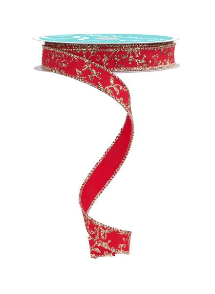 5/8" x 10yd Glitter Mini Leaf Vines
