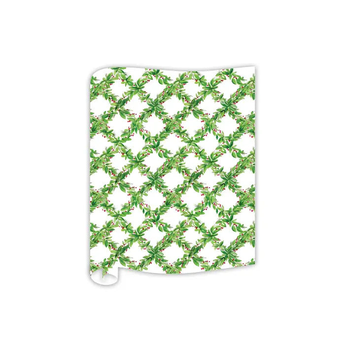 Holly with Berry Trellis Table Runner