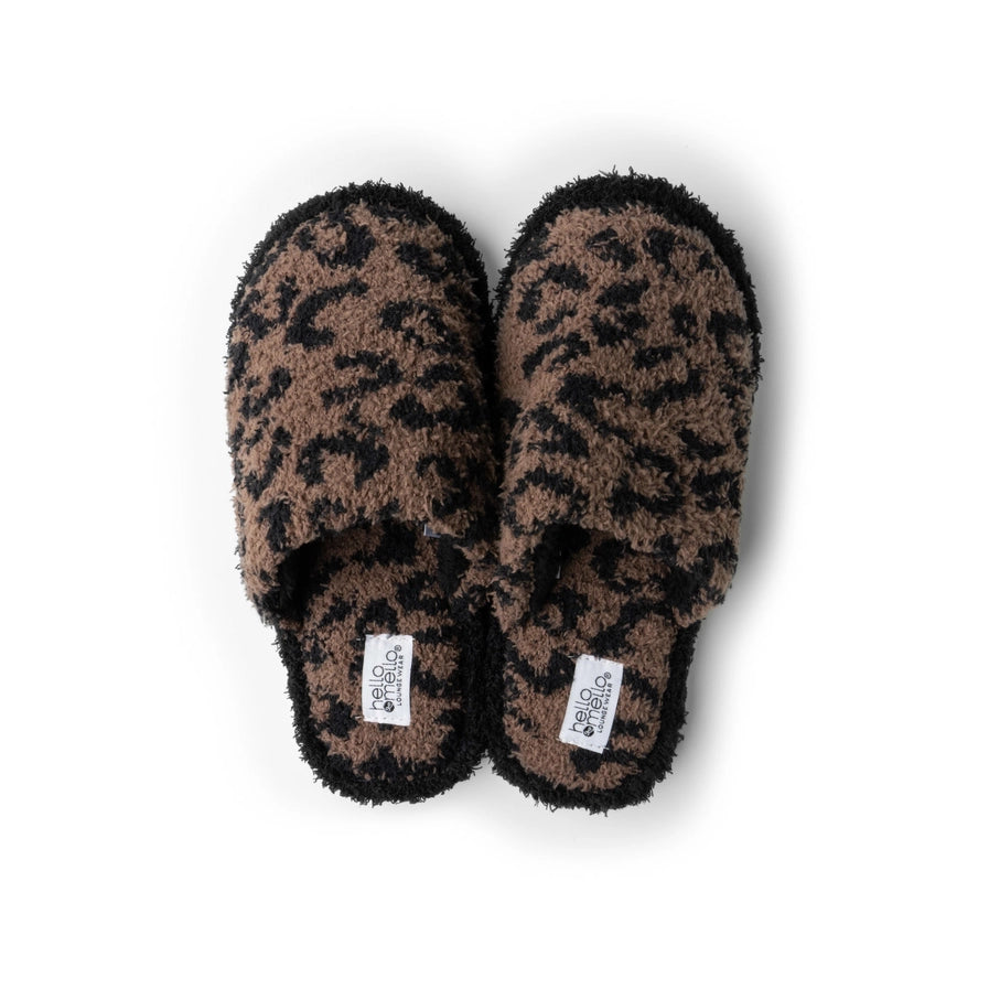 S/M Mocha Cat Nap Slippers