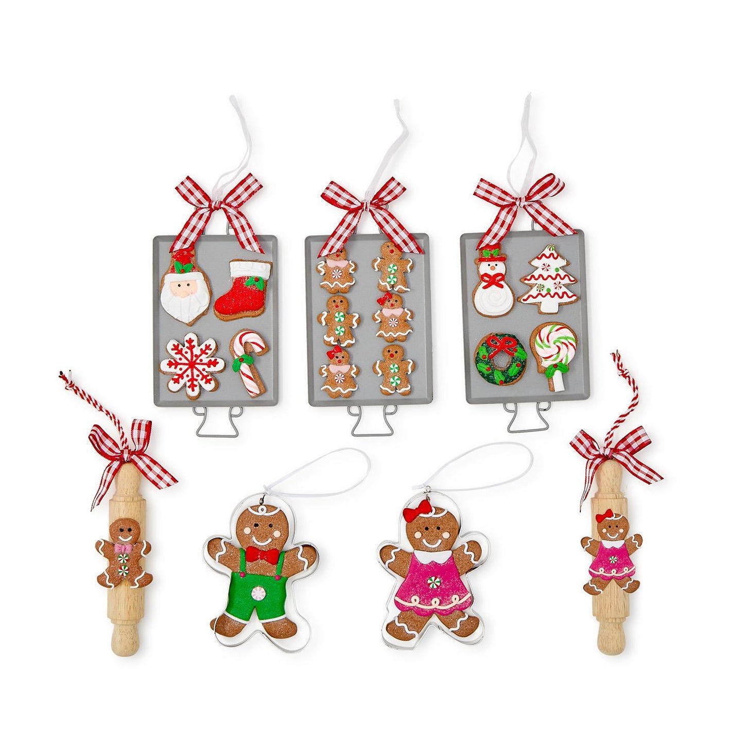 Cookies and Cheer 28 Pc Gingerbread Ornament Unit Includes 7 Assorted Design