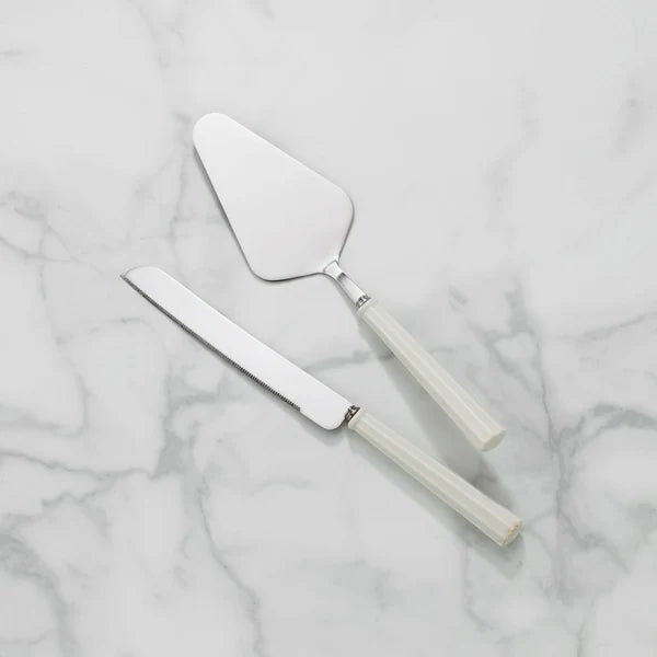 French Perle Scallop 2-Piece Dessert Set