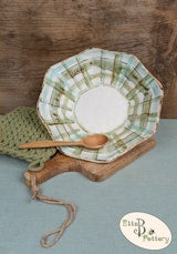 `Spring Plaid Octagonal Bowl - Springtime Plaid