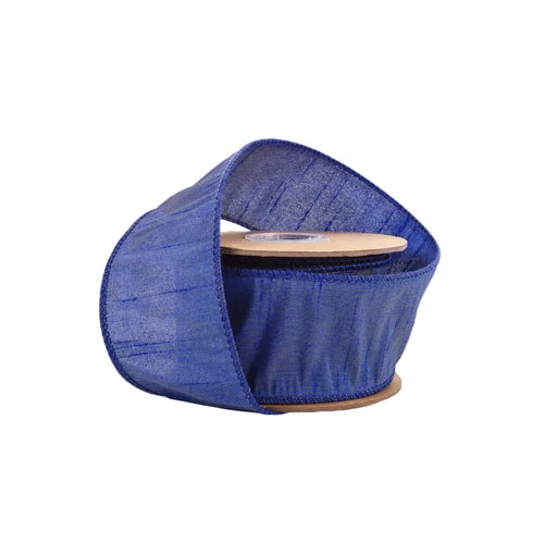 2 1/2" Wired Dupioni Ribbon | Navel | 10 Yard Roll