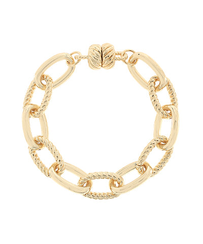 Gold Magnetic Chain Link Bracelet