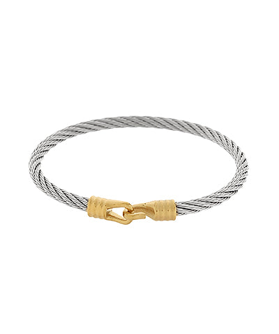 Two Tone Cable Hook Bracelet