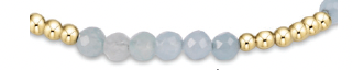 Blissful Pattern 2.5mm Bead Bracelet - Aquamarine