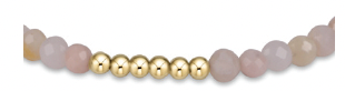 Blissful Pattern 2.5mm Bead Bracelet - Pink Opal