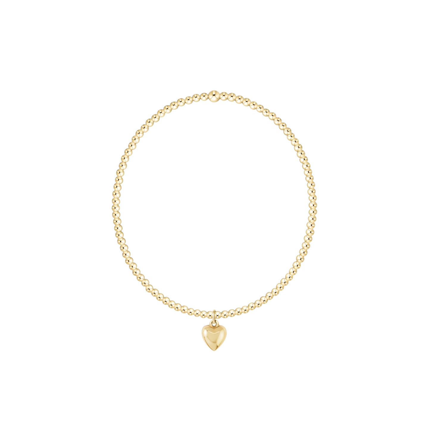 Classic Gold 2mm Bracelet - Love Plush Small Gold Charm
