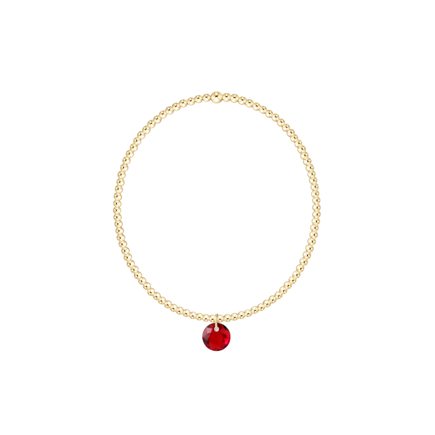 Classic Gold 2mm Bracelet - Reflection Small Charm 01