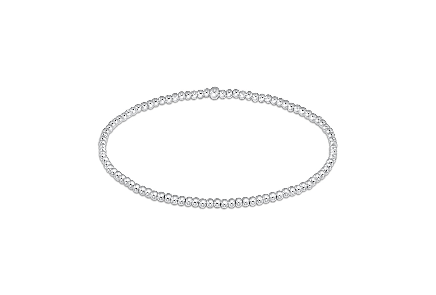 Classic Sterling 2mm Bead Bracelet