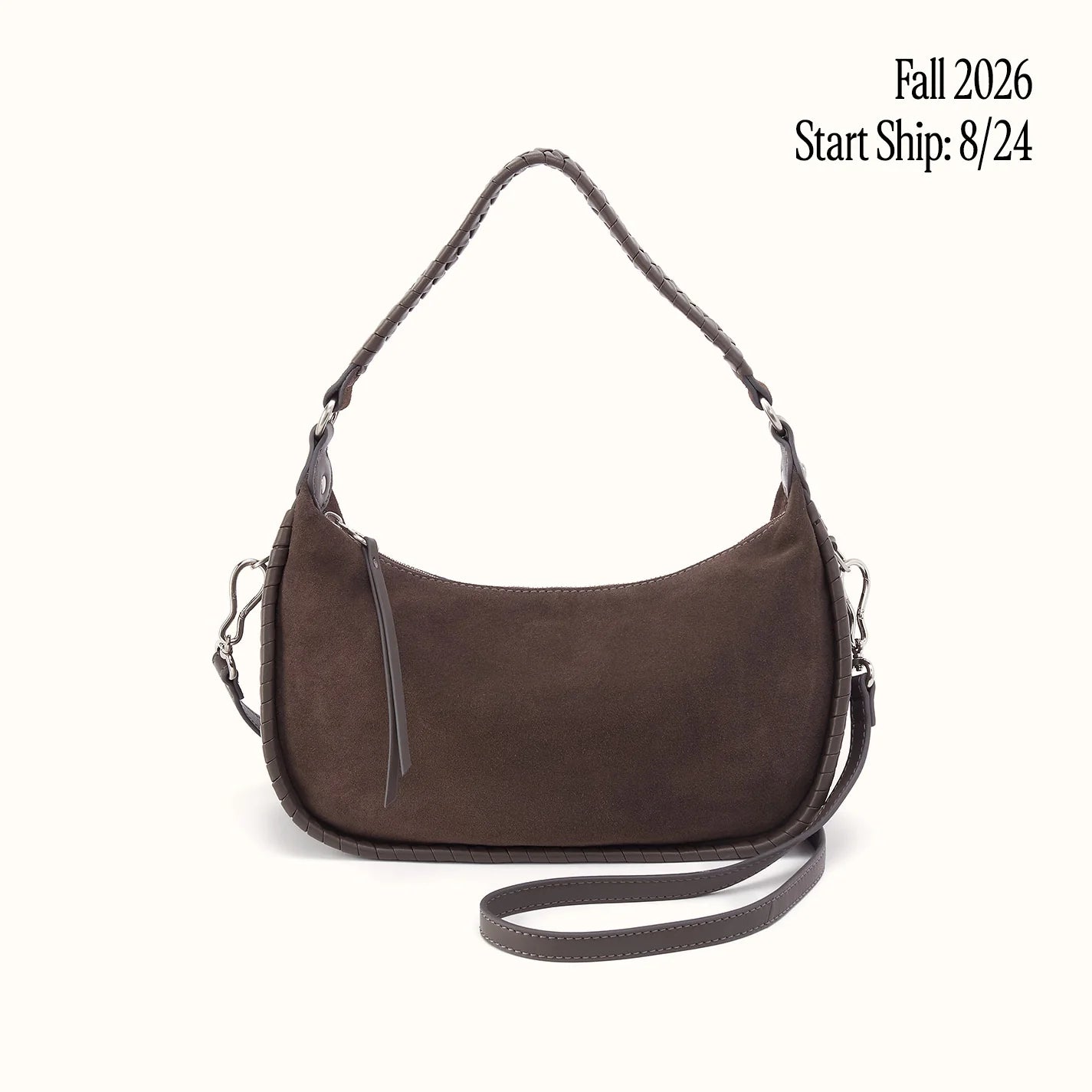 Mia Crescent Hobo In Pebbled Leather