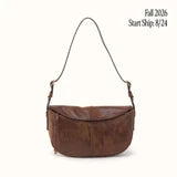 Contour Shoulder Crossbody In Buffed Leather