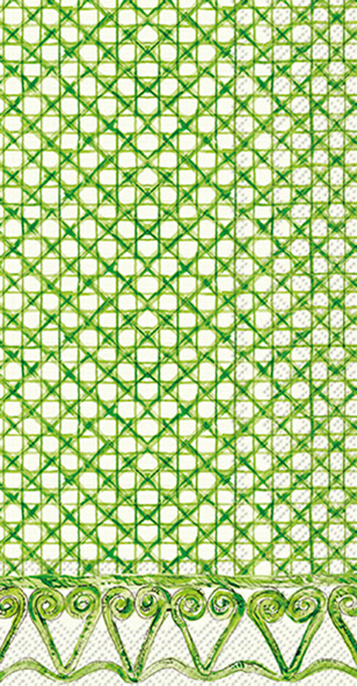 Bontanical Cane Guest Towel - Green