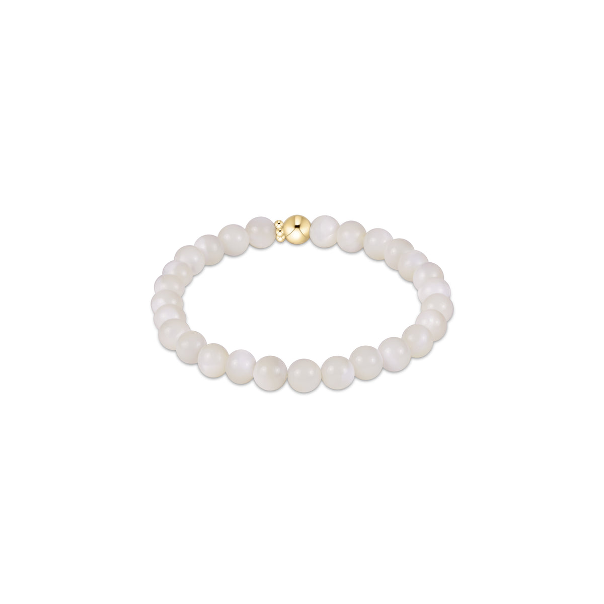 Classic Gemstone 6mm Bracelet - Mother Of Pearl
