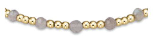 Gemstone Gold Sincerity Pattern 3mm Bead Bracelet -Labradorite