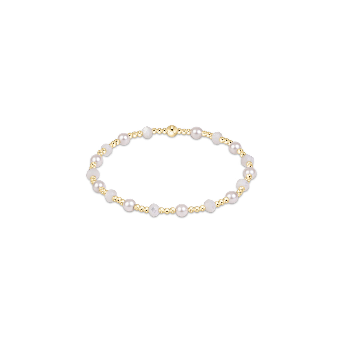 Sincerity Gemstone & Pearl 4mm Bracelet - Mother Of Pearl